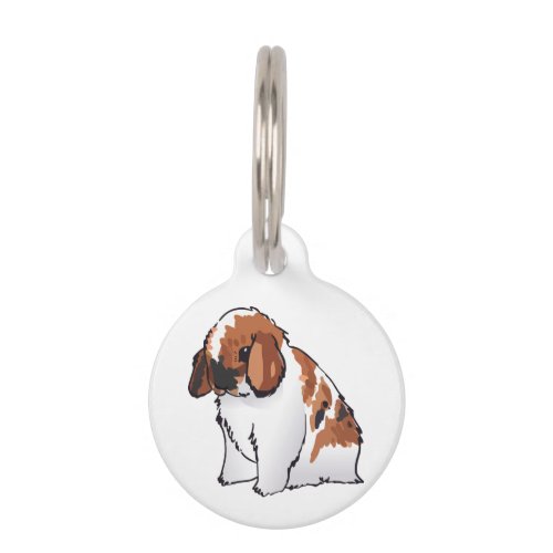 Holland Lop Eared Rabbit Pet ID Tag