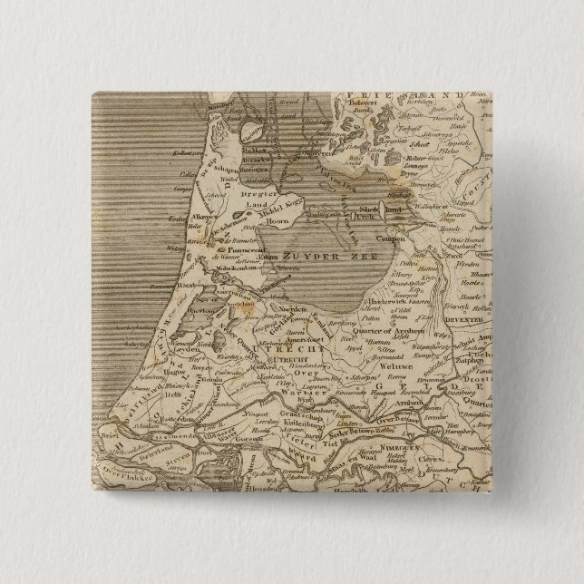Holland Map by Arrowsmith Button (Front)