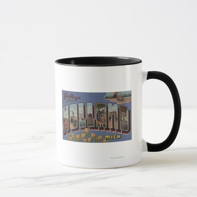 Holland, Michigan - Large Letter Scenes 2 Mug (Right)