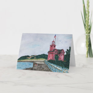 Holland Michigan Lighthouse Letterpress Thank You Card