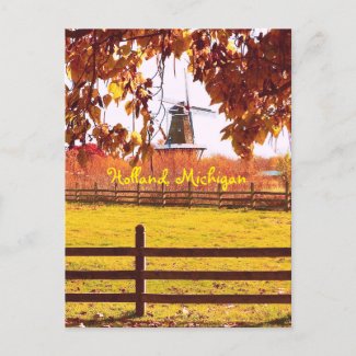 HOLLAND, MICHIGAN, WINDMILL AND FALL COLORS
