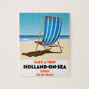 holland on sea Essex vintage style travel poster Jigsaw Puzzle
