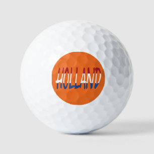 Holland overlaid on Netherlands Flag on or va gbt Golf Balls