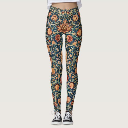 Holland Park by William Morris Vintage Rug Art Leggings