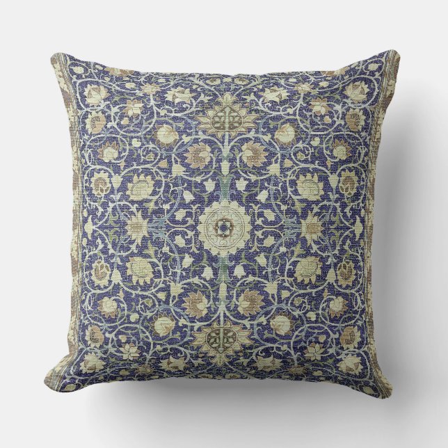 Holland Park Carpet by William Morris  Throw Pillow (Front)