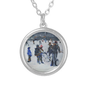 Holland Park in snow 2009 Silver Plated Necklace