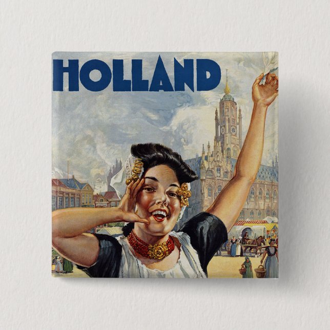 Holland Pinback Button (Front)