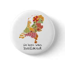 Holland Province Map Bohemian Patchwork Style