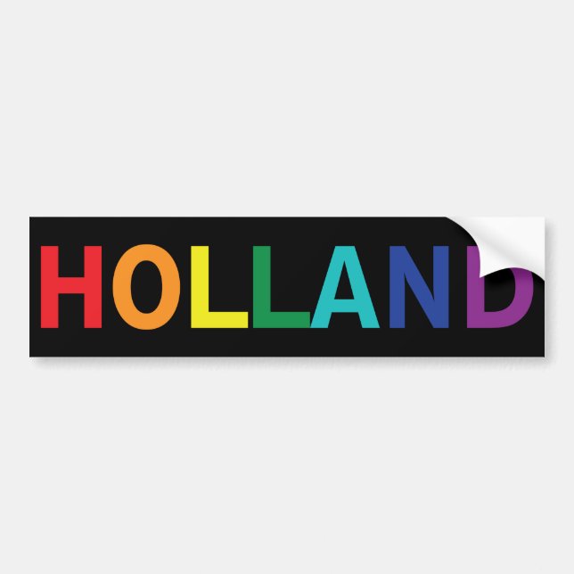 HOLLAND RAINBOW BUMPER STICKER (Front)