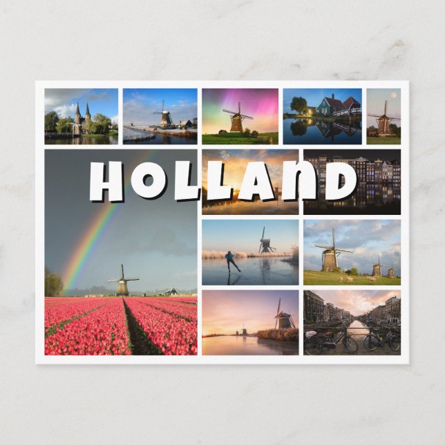 Holland souvenir photo collage postcard (Front)