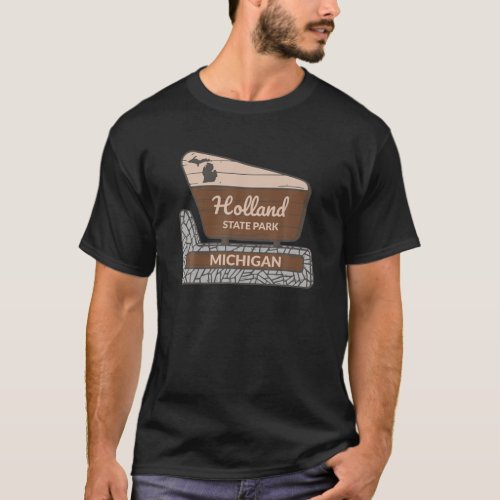 Holland State Park Michigan MI Welcome Sign Vacati T_Shirt