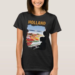 Holland Train Window Retro Travel T-Shirt