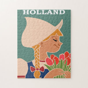 Holland Travel Poster Vintage Jigsaw Puzzle