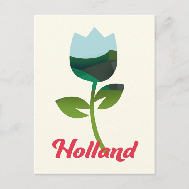 Holland Tulip Vacation art Postcard (Front)