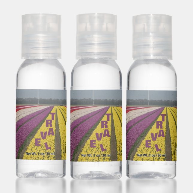 Holland Tulips Field Travel Bottle Set Hand Sanitizer (Set)
