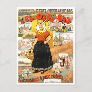 Holland vintage travel Postcard
