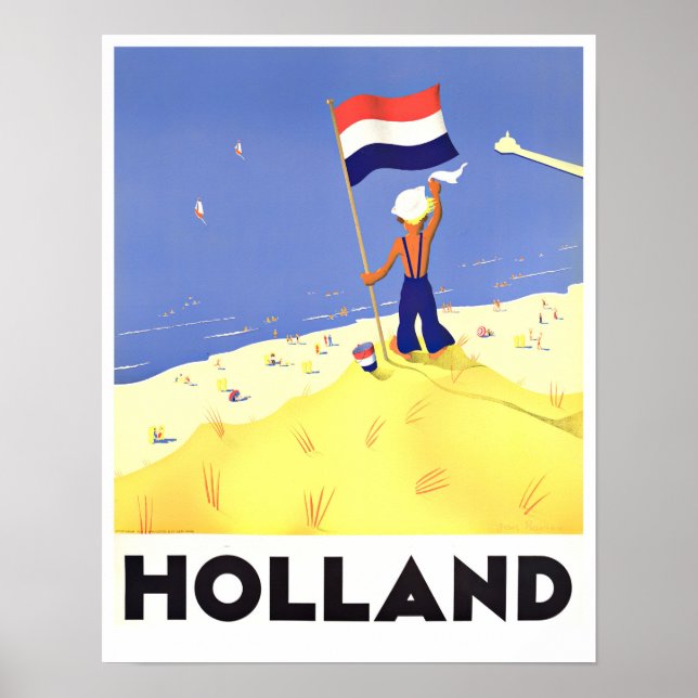 Holland vintage travel Poster (Front)