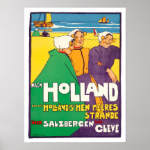 Holland vintage travel Poster
