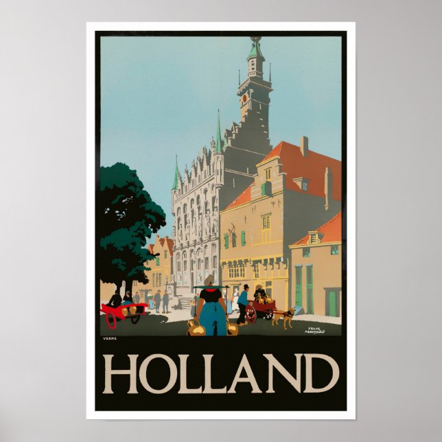 Holland vintage travel Poster (Front)