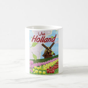 Holland vintage travel poster coffee mug