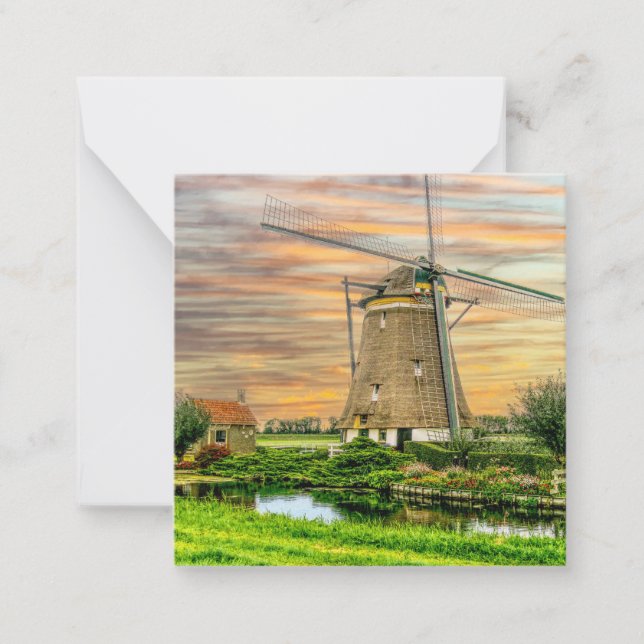 Holland Windmill Note Card (Front)