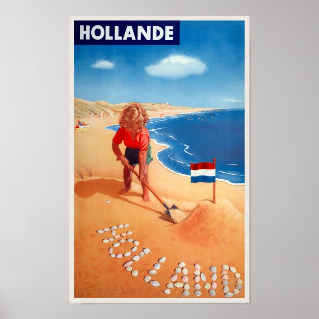 Hollande - Netherlands Vintage Poster (Front)