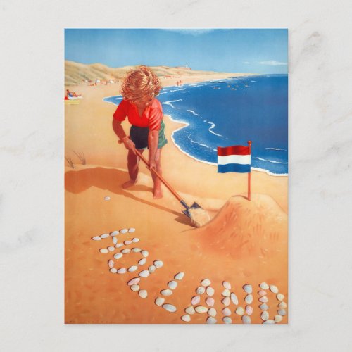Hollande _ Netherlands Vintage Poster Postcard