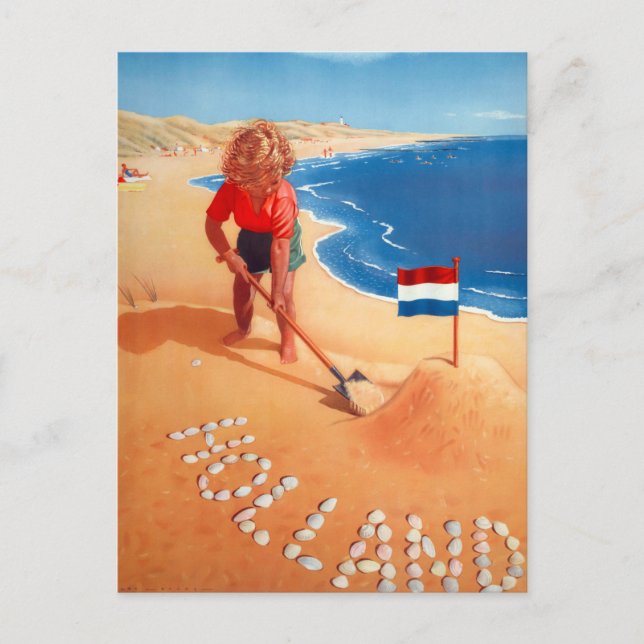 Hollande - Netherlands Vintage Poster Postcard (Front)