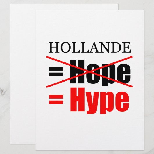 Hollande Not Hope but Hype - Letterhead (Front/Back)