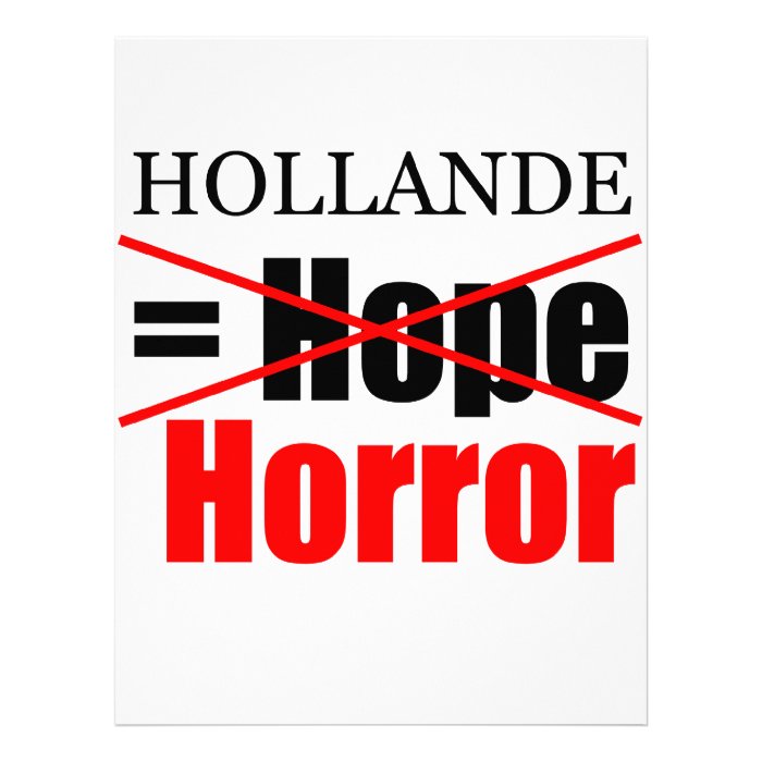 Hollande Not Hope = Horror  Letterhead