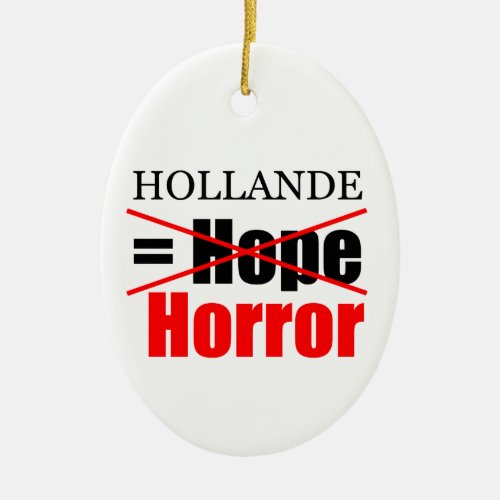 Hollande Not Hope  Horror _ Oval Ornament