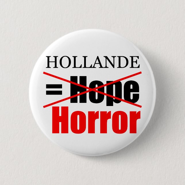 Hollande Not Hope = Horror - R Button (Front)