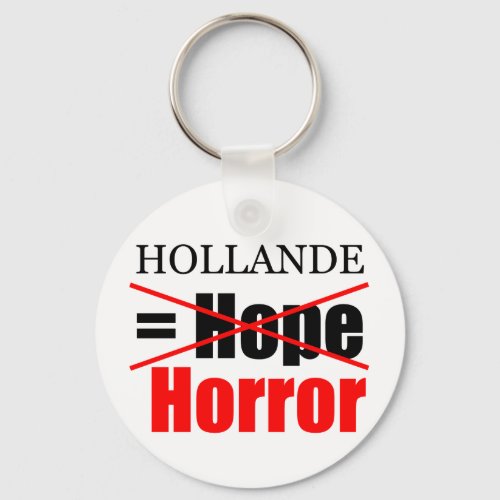 Hollande Not Hope  Horror _ R Keychain