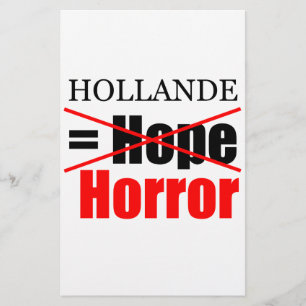 Hollande Not Hope = Horror - Stationery