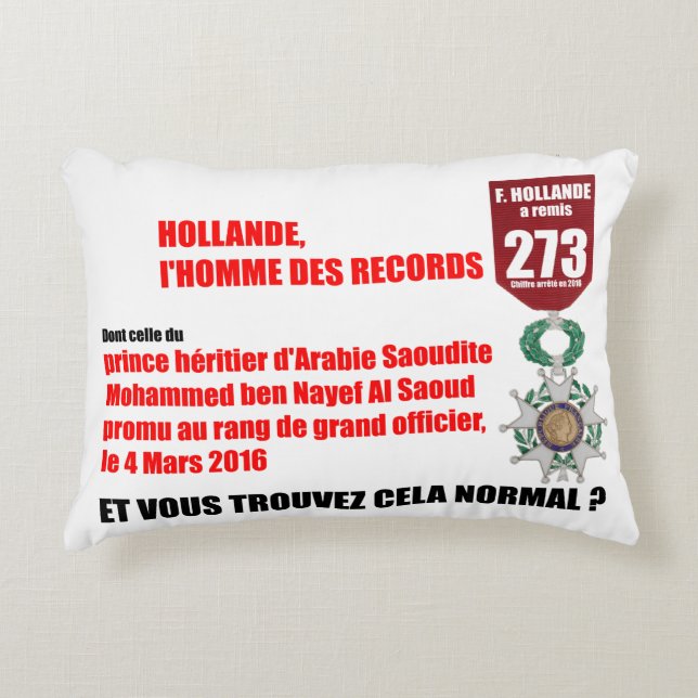 Hollande Record Legions d'Honneur - Pillow (Front)