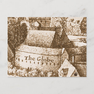 Hollar's Globe Theatre Postcard