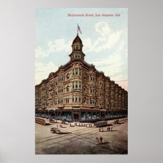 Hollenbeck Hotel, Los Angeles c1910 Vintage Poster