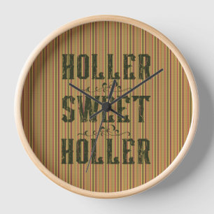 Holler Sweet Holler Rustic Country Clock