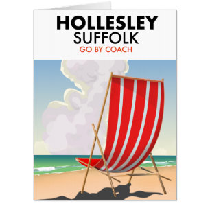 Hollesley Suffolk travel poster Card