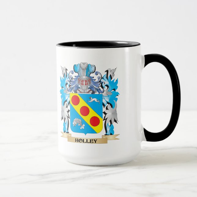 Holley Coat of Arms - Family Crest Mug (Right)