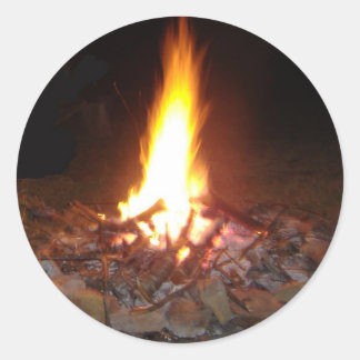 Holliday Camp Fire Classic Round Sticker