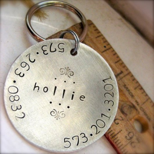 Hollie Aluminum Disc Pet Tag (Front)