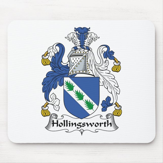 Hollingsworth Family Crest Mouse Pad (Front)