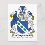 Hollingsworth Family Crest Postcard