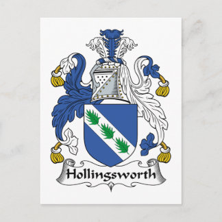 Hollingsworth Family Crest Postcard