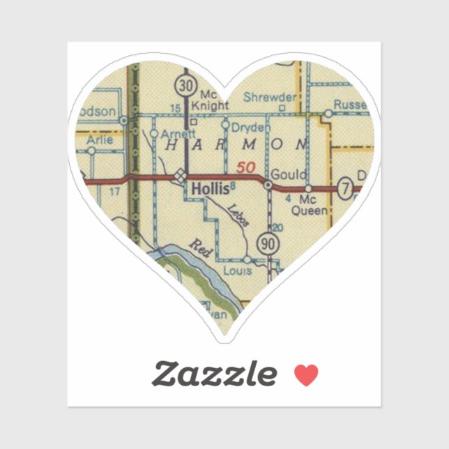 Hollis Oklahoma Sticker (Sheet)