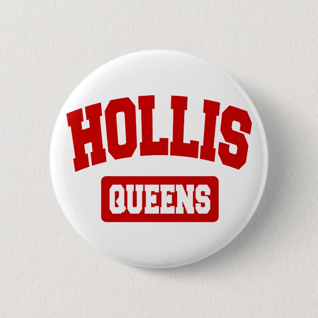 Hollis, Queens, NYC Button (Front)