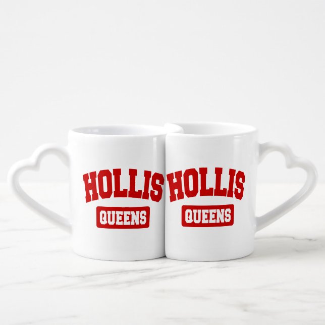 Hollis, Queens, NYC Coffee Mug Set (Front Nesting)
