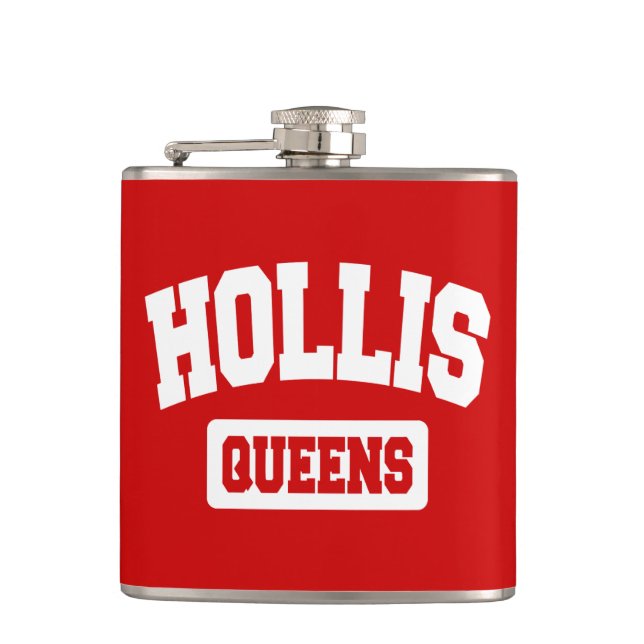 Hollis, Queens, NYC Flask (Front)