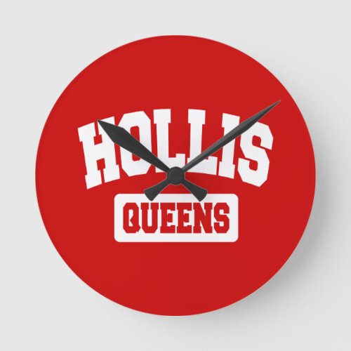 Hollis Queens NYC Round Clock